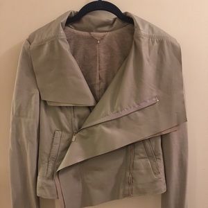 BCBG MaxAria Asymmetrical Leather Jacket